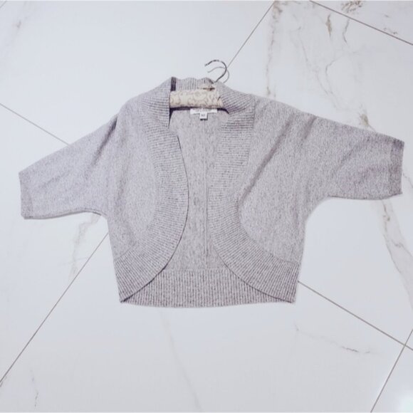 Vintage Y2K Banana Republic Italian Cashmere/Wool Open Cropped Curved Shrug - Picture 8 of 8